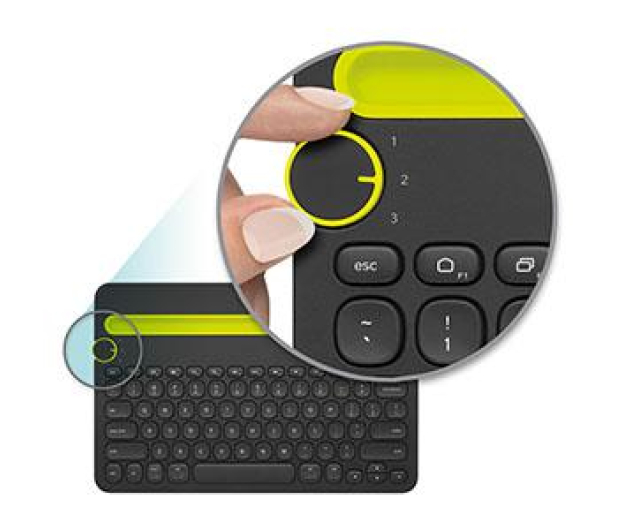 Logitech K480 czarno-żółta - 292544 - zdjęcie 4